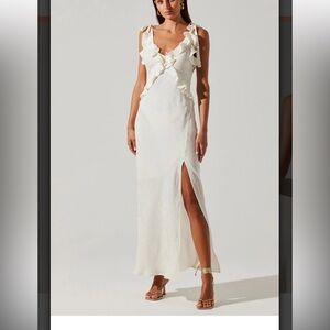 Astr White Midi Dress
